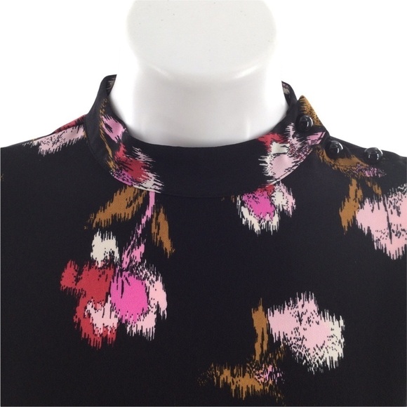 Who What Wear Floral Print A- Line Ruffle Frosted Dress - Picture 9 of 16